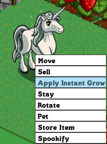 Scroll Down To "Apply Instant Grow" and Click It